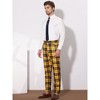 INSPIRE CHIC Men's Casual Flat Front Stretch Business Plaid Pattern Pants - 4 of 4