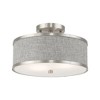 Livex Lighting Park Ridge 2 - Light Semi-Flush Mount in  Brushed Nickel - 3 of 4