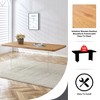 FURNIinspire Dining Tables Modern Minimalist Dining Table, Dining Table With Brown Tabletop And Acrylic Table Legs, Brown, 67"*35"*30" - 4 of 4