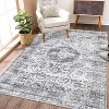 Washable Vintage Runner Rug, Soft Faux Wool Low Pile Carpet, Non-Slip Stain Resistant Hallway Kitchen Bedroom Living Room Laundry Rug - 3 of 4