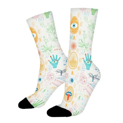 Alchemy Women Printed Crew Socks Funny Funky Socks Soft Polyester Novelty Gifts for Artists Men