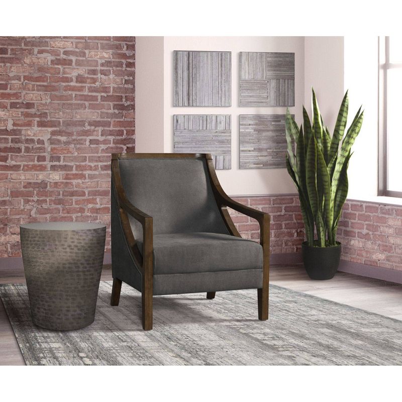 Dayna Accent Chair with Brown Frame - Picket House Furnishings, 5 of 12