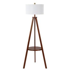 Faris 62" Floor Lamp - FLL4119 - Walnut - Safavieh - 1 of 4