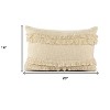 HomeRoots 14" X 20" Cream Cotton Throw Pillow With Texture - 3 of 4