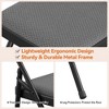 4 Pack Black Folding Chairs,Folding Chairs Set of 4 with Padded Seats, Cotton Linen Fabric Foldable Dining Chairs for Guests Kitchen Office - 4 of 4