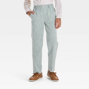 Boys' Dress Pants - Cat & Jack™ Light Green - 1 of 3