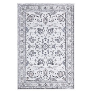 Boho Rustic Area Rugs for Living Room Washable Rug Floral Bedroom Decor Rug - 1 of 4