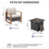 Buenhomino Outdoor Wicker Patio Furniture Set with Fire Pit Table, 5 Pieces Patio Conversation Sets with 4 Outdoor Patio Chairs and 1 Fire Pit Table - 3 of 4