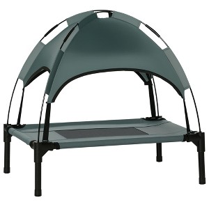 Elevated Dog Bed with Removable Canopy, Outdoor Dog Cot with UV Protection Canopy Shade, 24 inch Pet Bed for Camping - 1 of 4