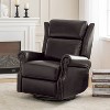 Lauren Genuine Leather Manual Swivel Glider Recliner Set of 2|HULALA HOME - 3 of 4