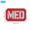 Unique Bargains Cotton Reflective MS Hook and Loop Fastener MED Applique Patches 2" x 3" 2 Pcs - 2 of 4