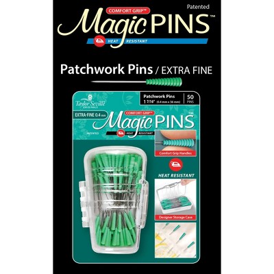 Taylor Seville Magic Pins - Patchwork Extra Fine-Green 50/Pkg