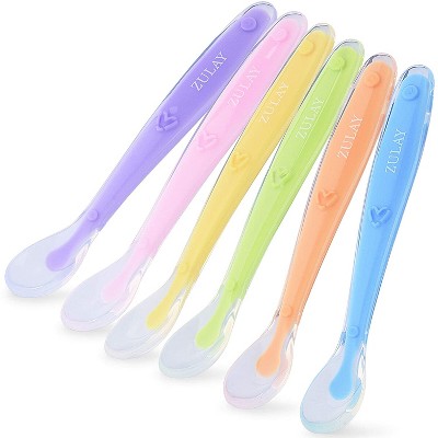 Silicone Baby Spoon (6 Pack) - BPA Free Gum-Friendly First Stage Baby Feeding Spoon