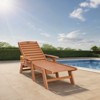 VEVOR Chaise Lounge Chair, 6 Positions Adjustable Patio Lounge Chair, Outdoor HDPE Lounge Chair with Backrest & Cup Holder, Brown - 2 of 4