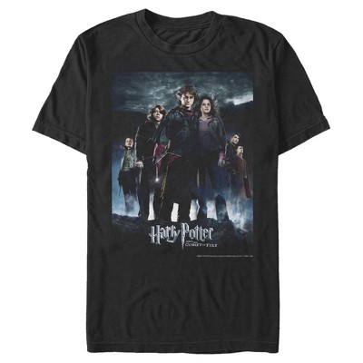 Men's Harry Potter Goblet Of Fire Poster T-shirt - Black - X Large : Target
