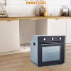 coucheta 24" Built-in Single Wall Oven, 2.5 Cu. Ft. Electric Oven with 8 Cooking Functions, Electric Wall Ovens with Stainless Steel Finish, Black - 2 of 4