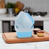 Unique Bargains Cupcake Liners Pattern Square Cup Disposable Laminated Paper 3.35"x3.35"x1.38" 50 Pcs - 2 of 4