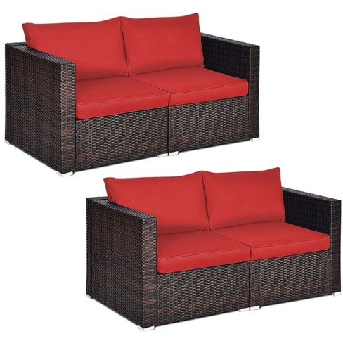 Beige rattan corner sofa hot sale