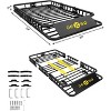 Universal Roof Rack Basket, 200 Lbs Capacity with Extension Car Top Luggage Holder Carrier Basket for SUV, Truck, & Car Steel Construction - 2 of 4