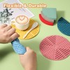 Unique Bargains Round Heat Resistant Non-Slip Silicone Trivet Mat for Coasters 4 Pcs - 4 of 4