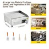 Coucheta Commercial Electric Griddle - 1500W Countertop, Non-Stick 110V Teppanyaki Flat Top Grill, Adjustable Temperature 122°F-572°F - 2 of 4