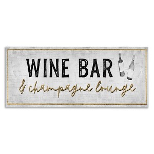 Stupell Industries Wine Bar Champagne Lounge Distressed Vintage Kitchen Sign, 20" x 48" - 1 of 4