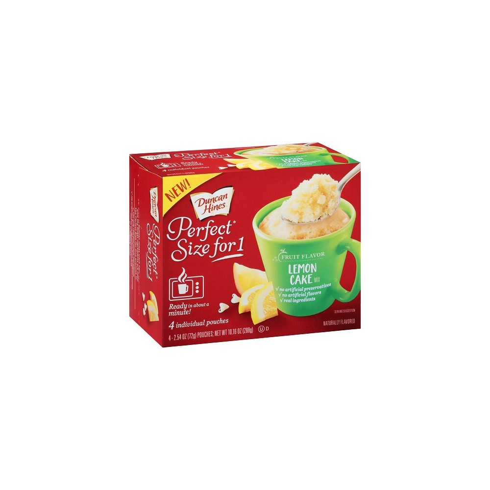 UPC 644209425020 product image for Duncan Hines Perfect Size for 1 Lemon Cake Mix - 10.16oz/4ct | upcitemdb.com
