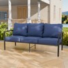EAGLE PEAK Sunset Dune Collection Modern Outdoor Furniture Sofa, 3-Seat Wicker Patio Couch with Cushions - 2 of 4