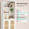 QingMoon Bookshelf with Rattan Doors, 5 Tier Wood Storage Bookcase with Freestanding Display Shelves for Library, Living Room and Home Office - 3 of 4