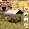 GustoWave Metal Chicken Coop, 130"×40" Chicken Run with Waterproof Cover, Portable Poultry Cage Walk in Hen House Outdoor Animal Enclosure - 3 of 4