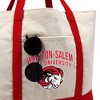 WinstonSalem State University Primary Logo Canvas Tote Bag With External Pocket, Reusable Shoulder Bag for Shopping, School, Beach - 2 of 4