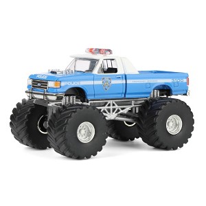 Greenlight 1/64 1990 Ford F-350, NYPD, Kings of Crunch x Hot Pursuit Special Edition Series 17 49170-E - 1 of 4