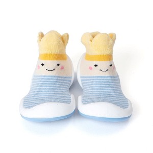 Komuello Baby Boy First Walk Sock Shoes Crown Prince - 1 of 4
