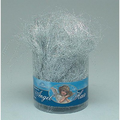 Kurt S. Adler Sparkling Silver Angel Hair Christmas Decor Accent by Kurt Adler