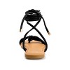 Journee Collection Womens Jiyrie Tru Comfort Foam Ankle Wrap Low Block Heel Sandals Black 6 - 3 of 4