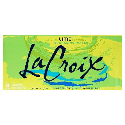 LaCroix Sparkling Water Lime - 8pk/12 fl oz Cans