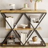GOCAPTAIN 3-Tier Entryway Table, Industrial Console Sofa Table with Storage, Open Shelves, X-Shaped Metal Frame, Foyer Table for Entryway, Hallway - 2 of 4