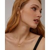 Molenia 14K Gold Plated Rose Pendant 925 Sterling Sliver Necklace for Women Cubic Zirconia Jewelry Mothers Day Christmas Birthday Gifts for Women Her - 2 of 4