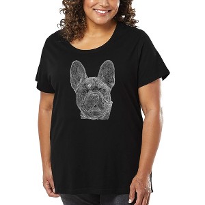 LA Pop Art Women's Word Art T-shirt - French Bulldog - 1 of 4