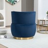 360 Degree Swivel Cuddle Barrel Accent Sofa Chairs with Wide Upholstered - 4 of 4