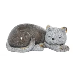 7" Magnesium Oxide Country Cats Garden Sculpture Gray - Olivia & May
