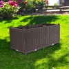 HomeRoots 32" X 16" Dark Brown Heavy Duty Plastic Rectangular Self Watering Planter Box - 2 of 4