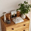 FUFU&GAGA Modern Three - Drawer Standing Vanity Vertical Dresser with Glass - paneled Lower Compartment and LED Lighting - 3 of 4