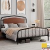 Garvee Bed Frame with Rustic Wooden Headboard and Footboard, Heavy Duty Metal Platform, 12" Under Bed Storage, Noise-Free, No Box Spring Needed - 3 of 4