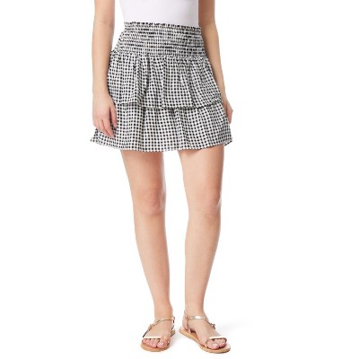 WallFlower Women's Emma Smocked Waistband Tiered Skirt
