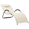 vidaXL Sun Lounger Cream and Gray Textilene, Aluminum, Powder-Coated Steel - Cream and Gray - 2 of 4