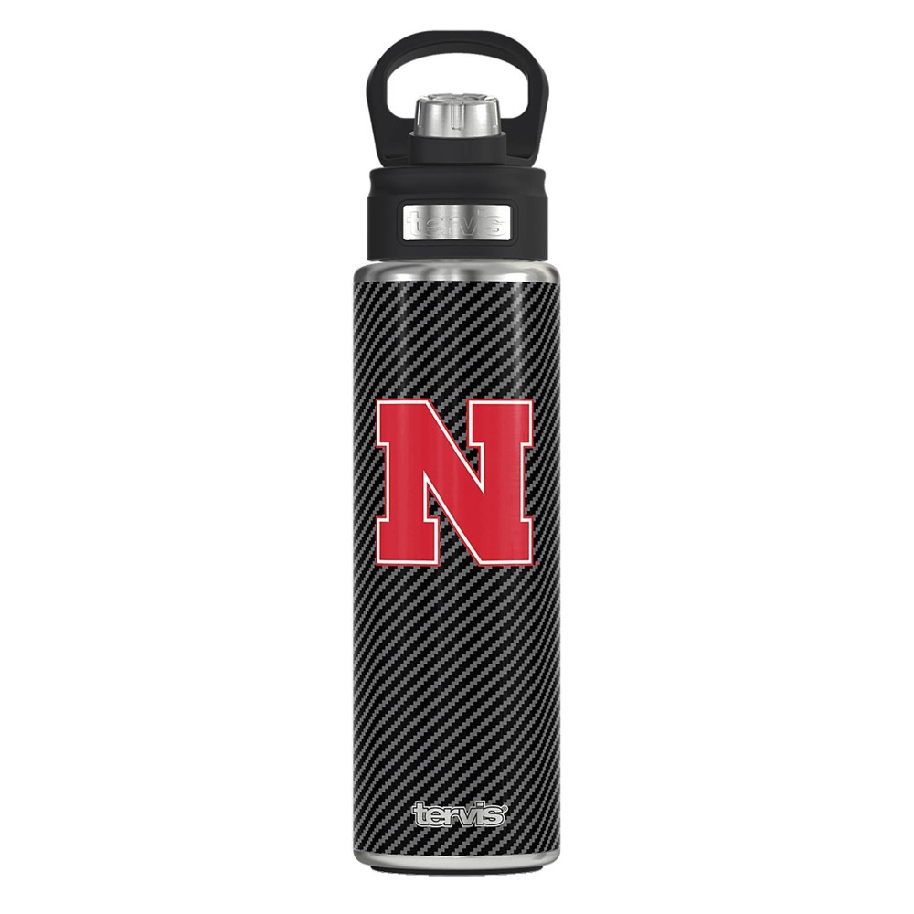 Photos - Water Bottle NCAA Nebraska Cornhuskers Carbon Fiber Wide Mouth  - 24oz