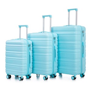 Dexmalle 3 pcs/set in ABS Spinner Wheel Luggage With Combination Lock - 1 of 4