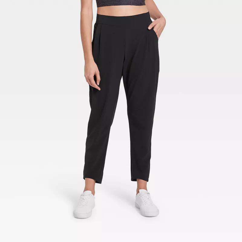 Women's Stretch Woven High-rise Taper Pants - All In Motion™ Light