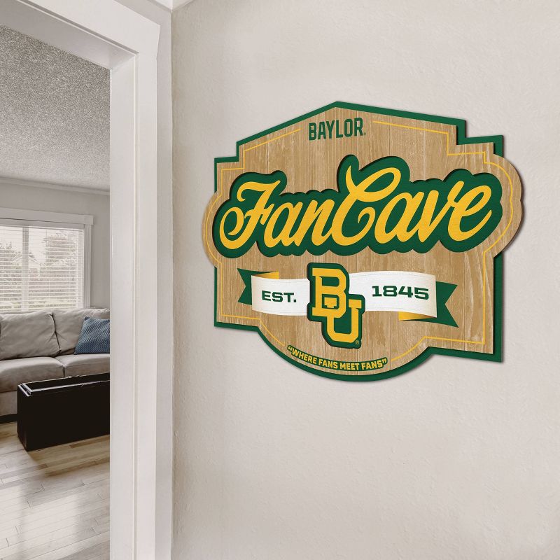NCAA Baylor Bears Fan Cave Sign - 3D Multi-Layered Wall Display, Official Team Memorabilia, 3 of 5